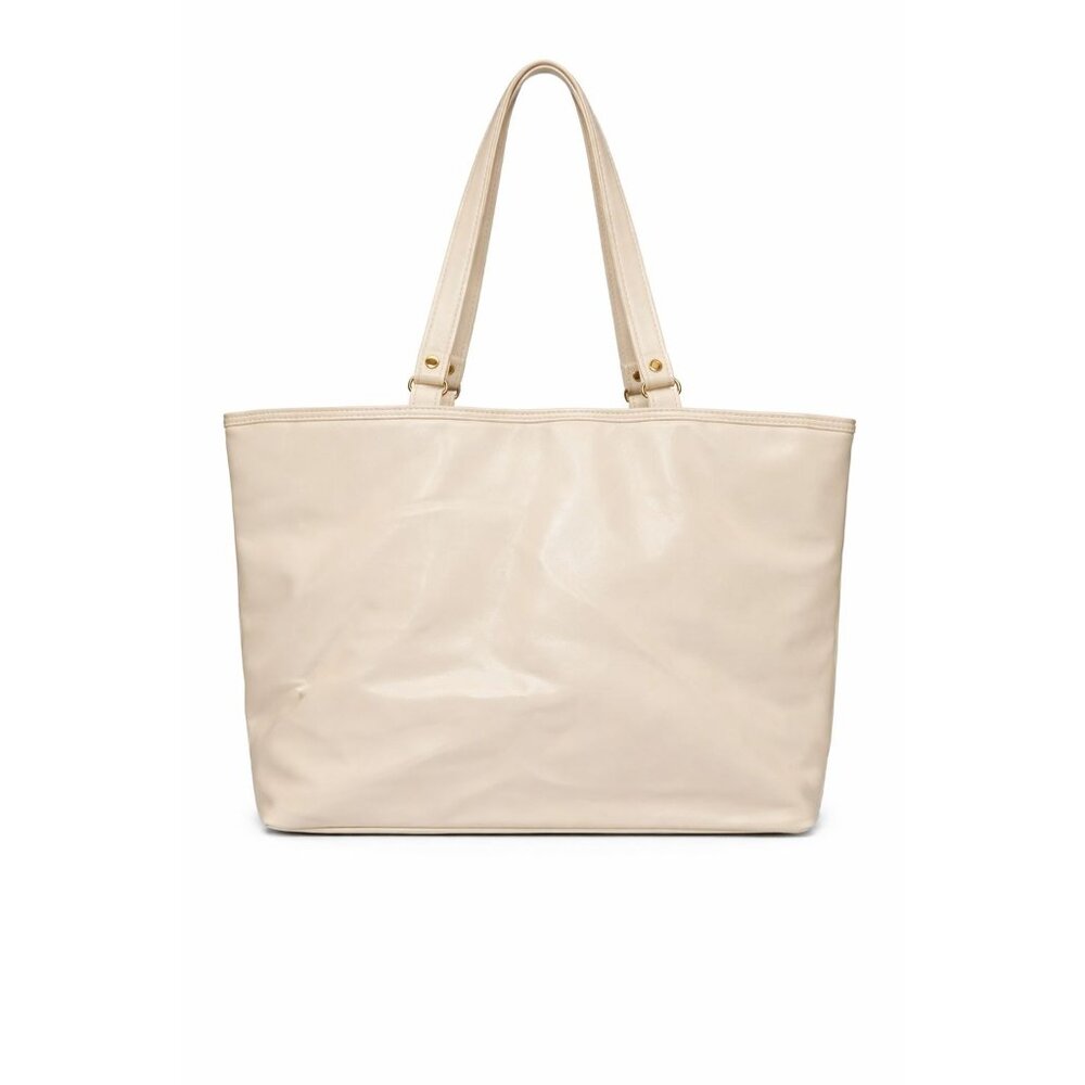 Vintage 1980s Gitano Accessories Off White Quilted Vegan Leather Shoulder Bag To - Picture 2 of 5
